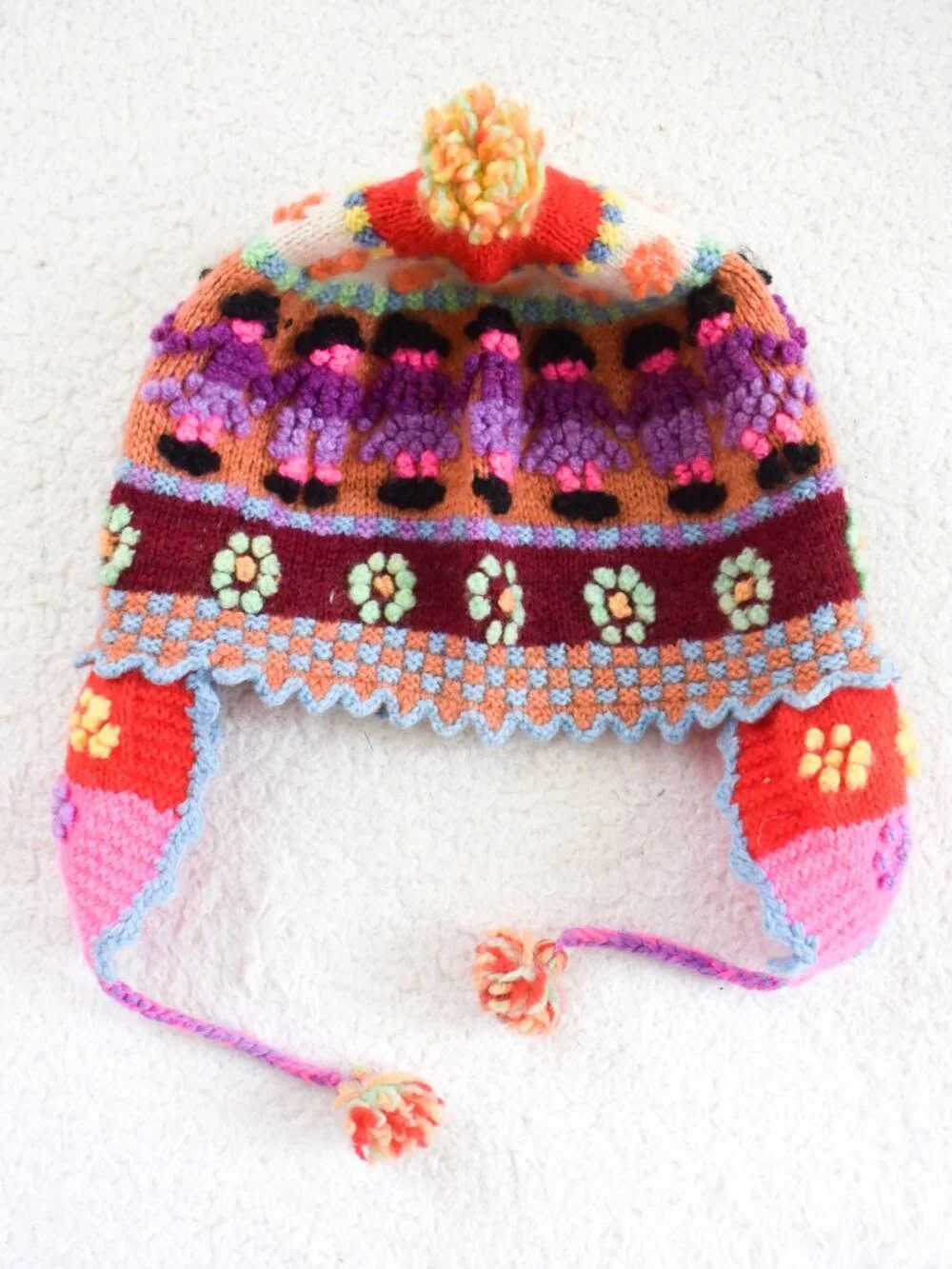 *Handmade* Colorful Peruvian Beanie